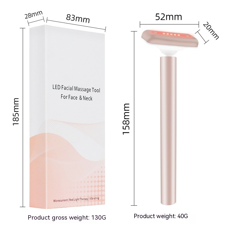 Novarrent™ 4-in-1 Radiant Renewal Facial Wand (Red Light & Microcurrent Therapy)