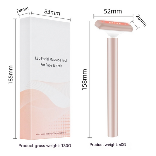 Novarrent™ 4-in-1 Radiant Renewal Facial Wand (Red Light & Microcurrent Therapy)